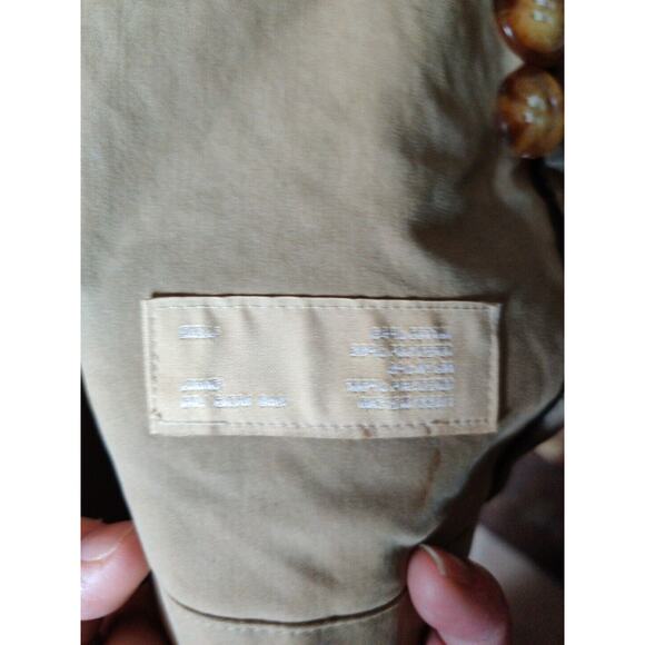 Michael Kors Trench/Over Coat Men’s Beige Color Hidden Buttons 2 Pocket Sz Large - Picture 5 of 8